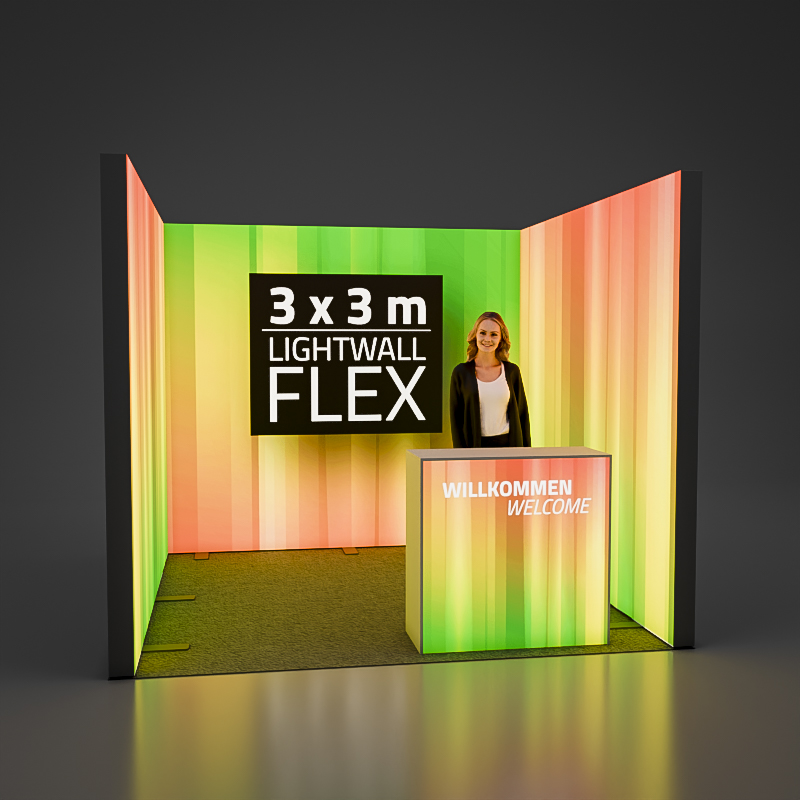 LightWall FLEX - Reihenstand 3 x 3 m